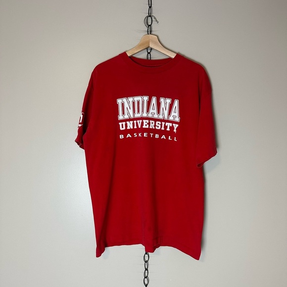 Vintage Adidas NCAA Indiana Basketball T-shirt Large - Picture 1 of 10